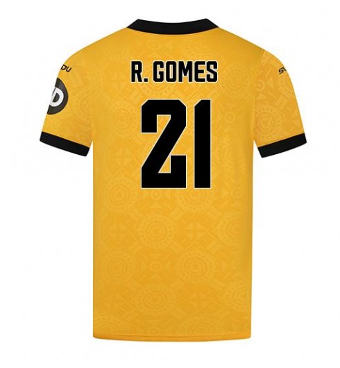 Moške Nogometnih dresov Wolves Rodrigo Gomes #21 Domači 2025-26 Kratki rokavi Moške Nogometnih dresov Wolves Rodrigo Gomes #21 Domači 2025-26 Kratki rokavi